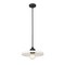 Z-Lite Paloma Pendant, 1-Light, 14 In.W x 6.25 In.H, Matte Black/Gloss Opal 820P14-MB - alternate 4